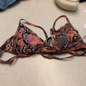 Snakeskin Target Bikini Top